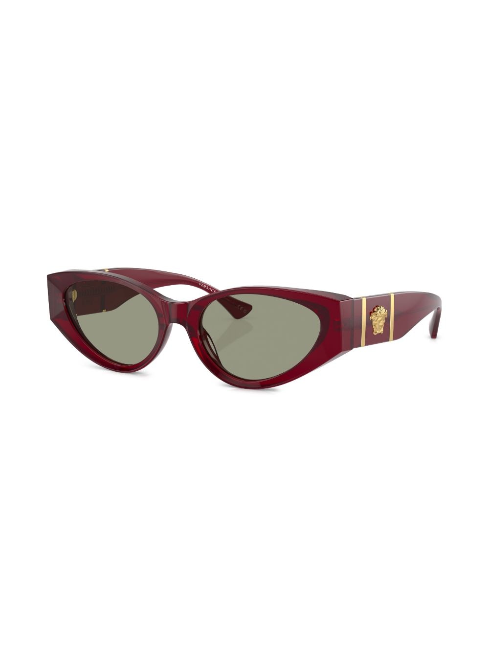 Shop Versace Cat-eye Frame Sunglasses In Red