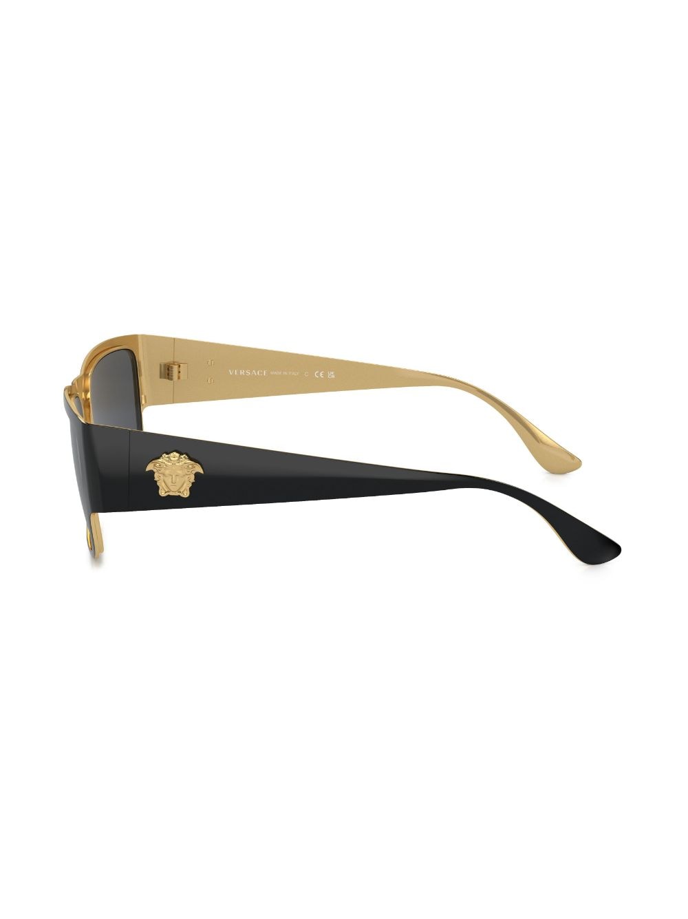 Versace Eyewear Zonnebril met rechthoekig montuur Zwart