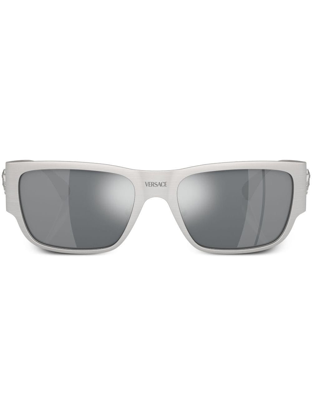 Versace Sonnenbrille Mit Eckigem Gestell In Silver