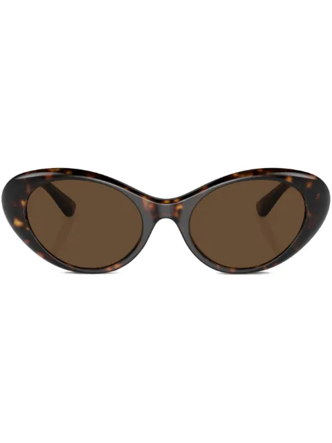 Versace Eyewear lentes de sol con armazón ovalada y motivo Medusa