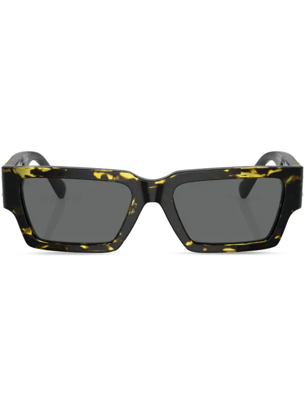 Versace Eyewear Medusa Head rectangle frame Sunglasses Green FARFETCH BH