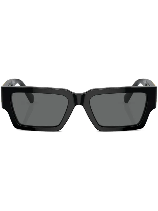 Versace Eyewear Óculos De Sol Retangular Medusa Head | Preto