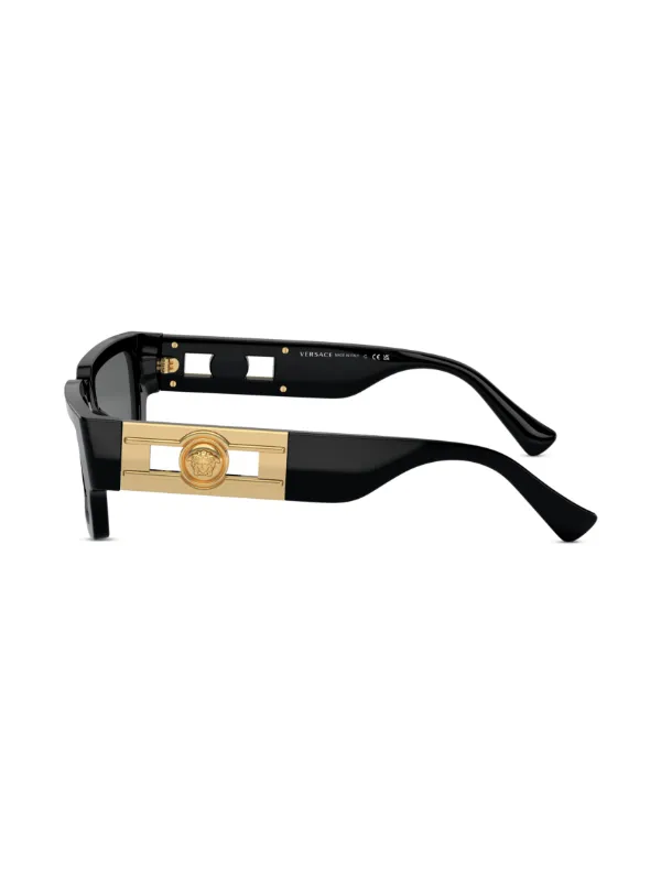 Versace Eyewear メドゥーサ スクエアフレーム サングラス | ブラック