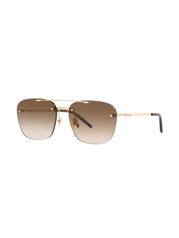 Saint Laurent Eyewear SL 309 Rimless Sunglasses Gold