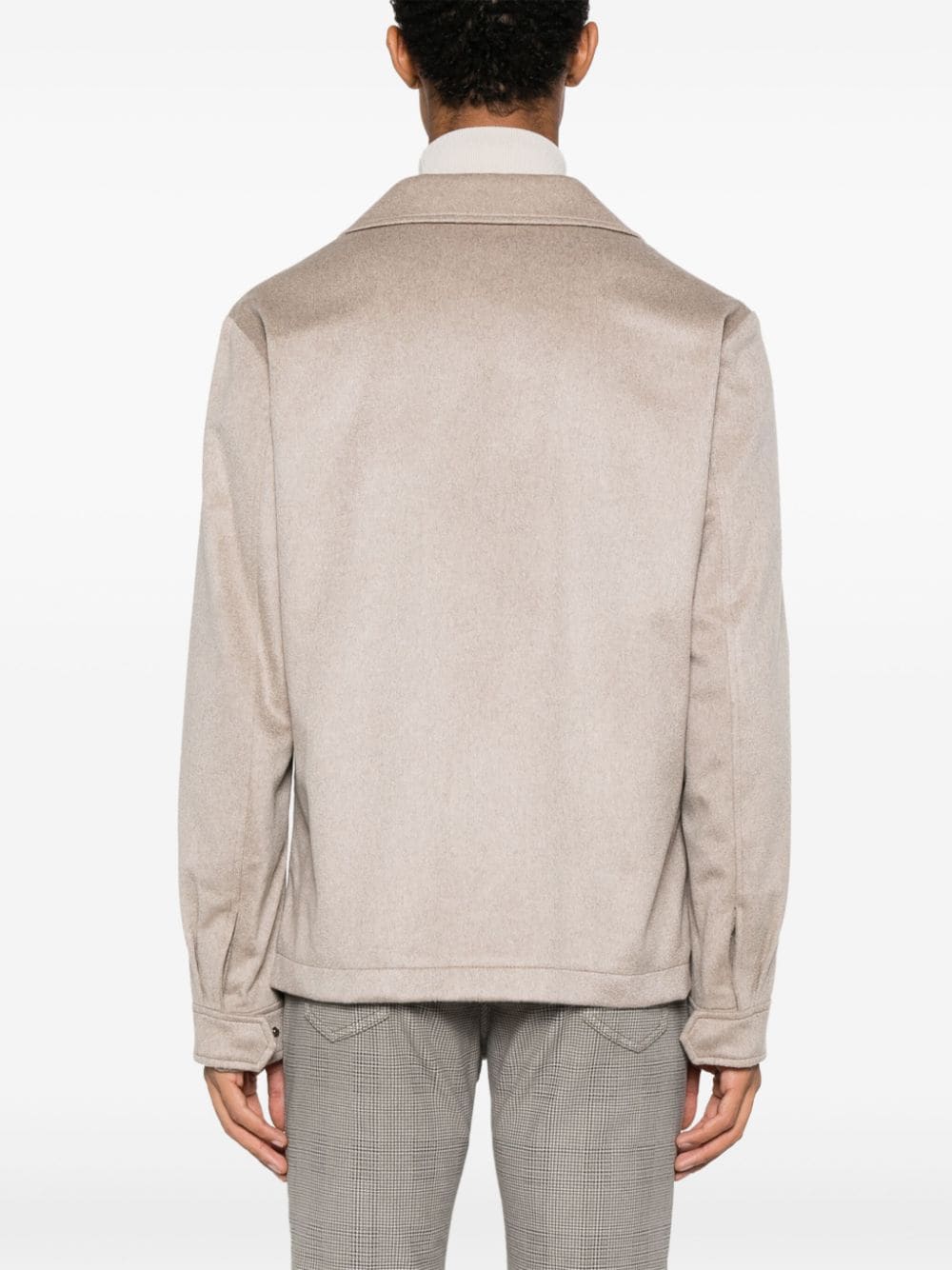 Shop Kired Button-up Cashmere Jacket In Neutrals