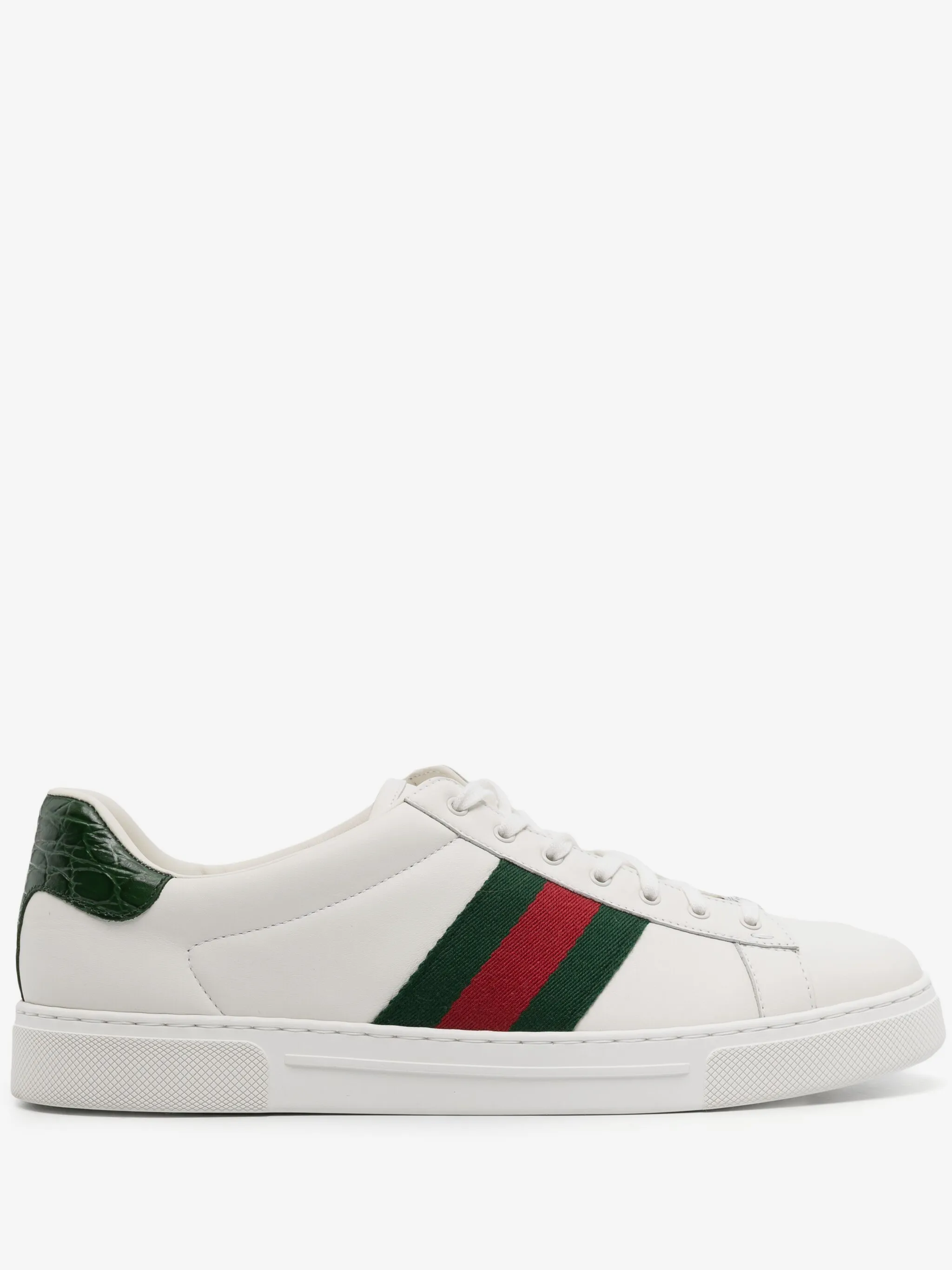 Gucci Ace Crocodile-Effect Sneakers