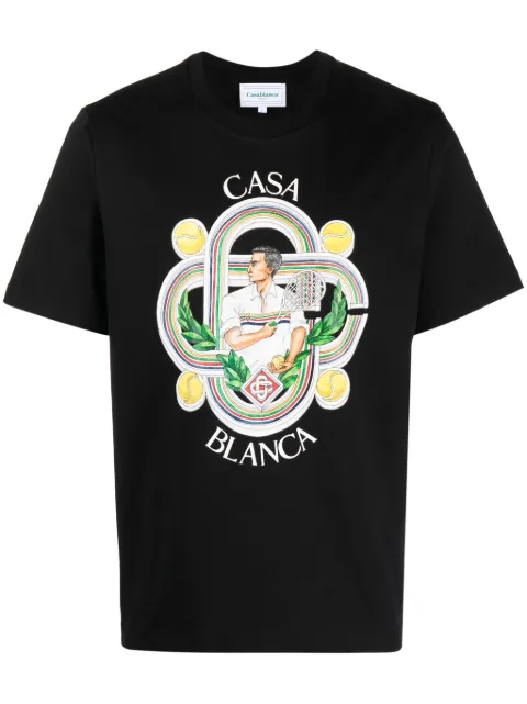 Casablanca Le Joueur illustration-print T-shirt