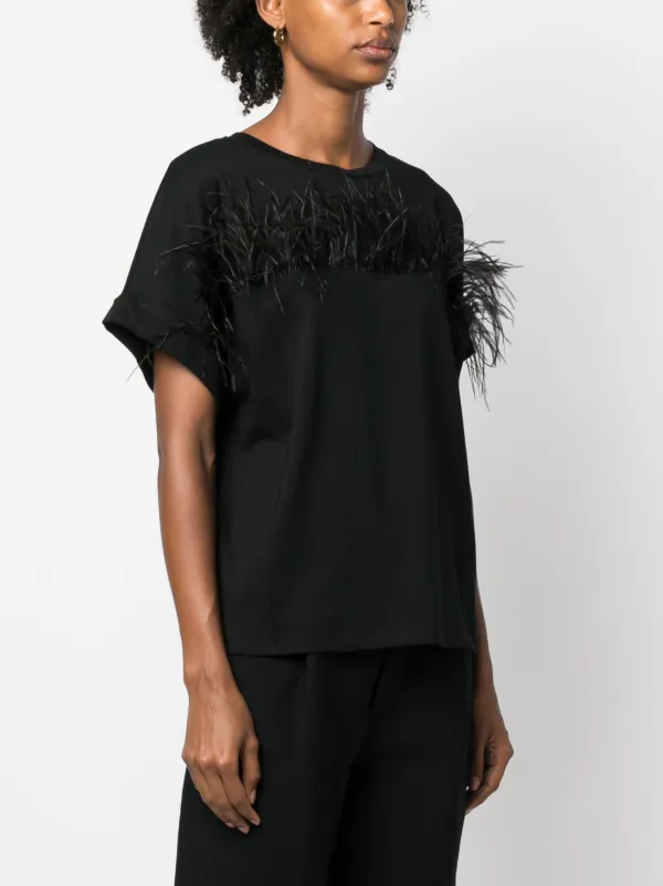 Tシャツ・カットソー TWINSET BLACK COTTON TOP TWINSET クラスプ Tシャツ | ブラック | FARFETCH JP