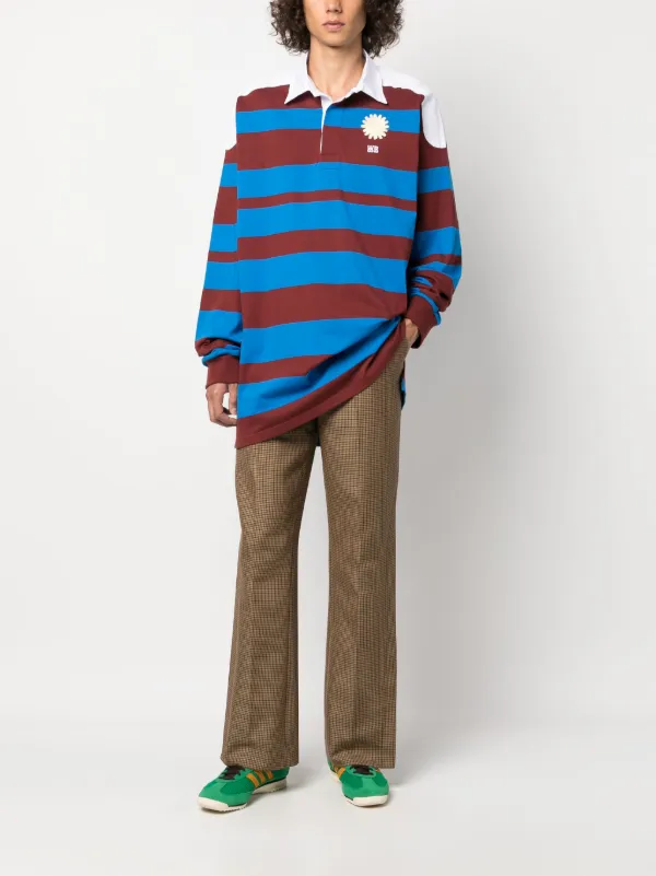 Wales Bonner City horizontal-stripe Polo Shirt | Blue | FARFETCH Wales Bonner City horizontal-stripe Polo Shirt | Blue | FARFETCH