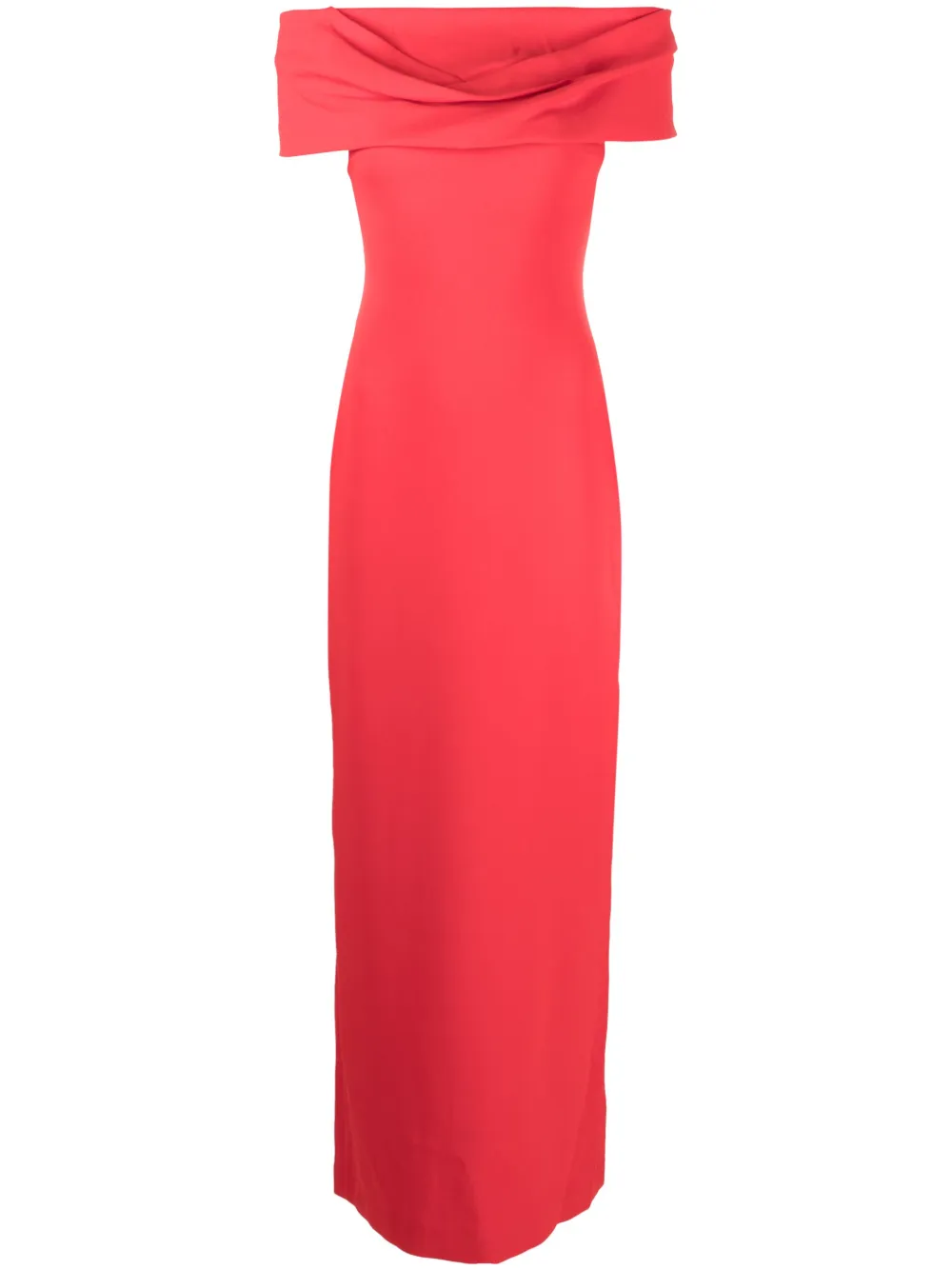 Solace London Abito lungo Eva con spalle scoperte - Rosso