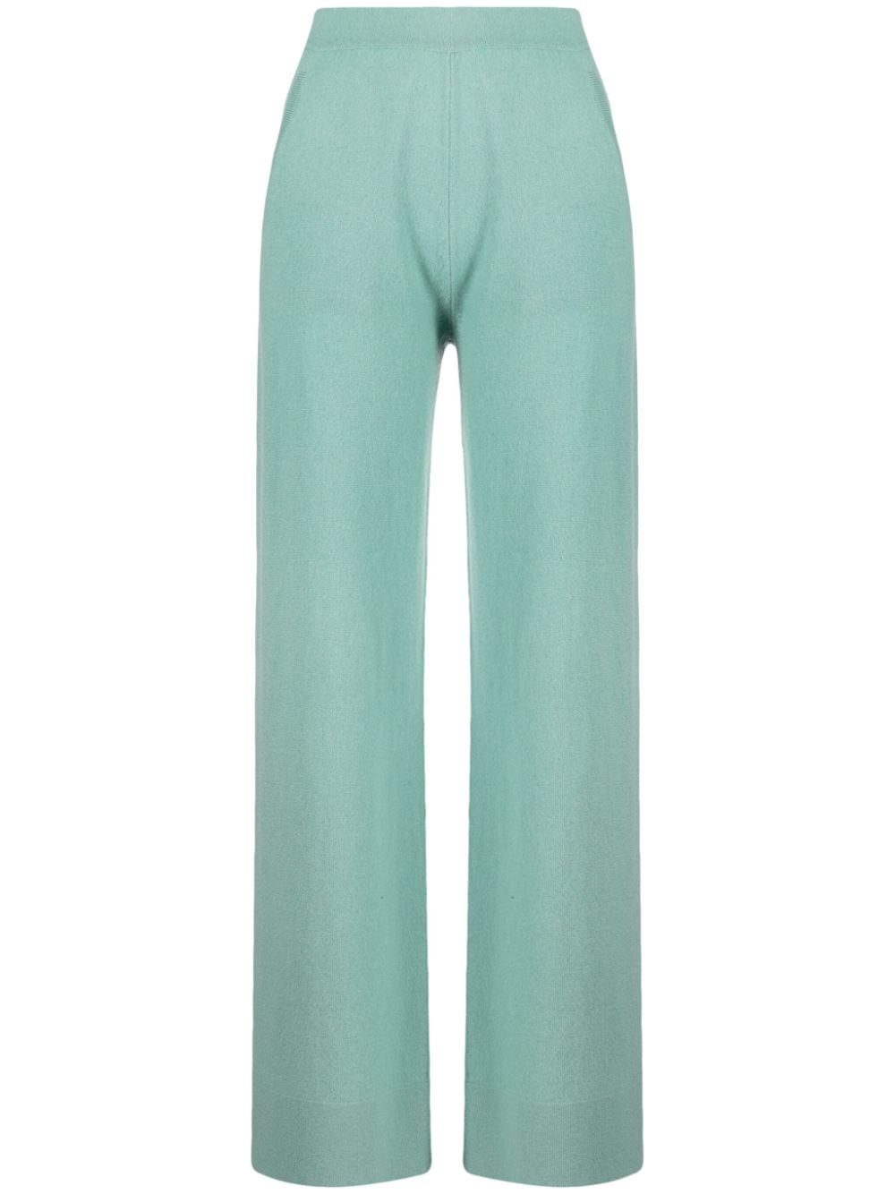 Allude Elasticated-waist Knitted Trousers In Green