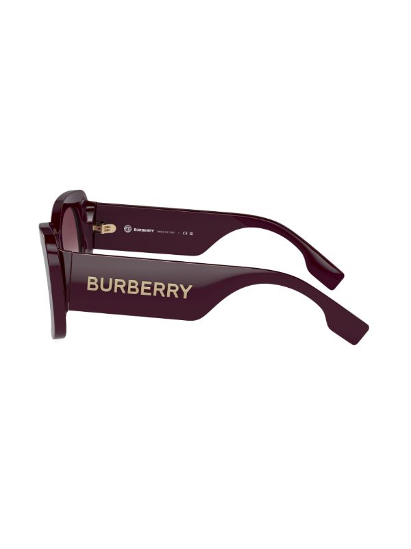 Burberry Eyewear Lentes Del Sol Con Armazon Cuadrada y Logo Estampado Rojo FARFETCH CO