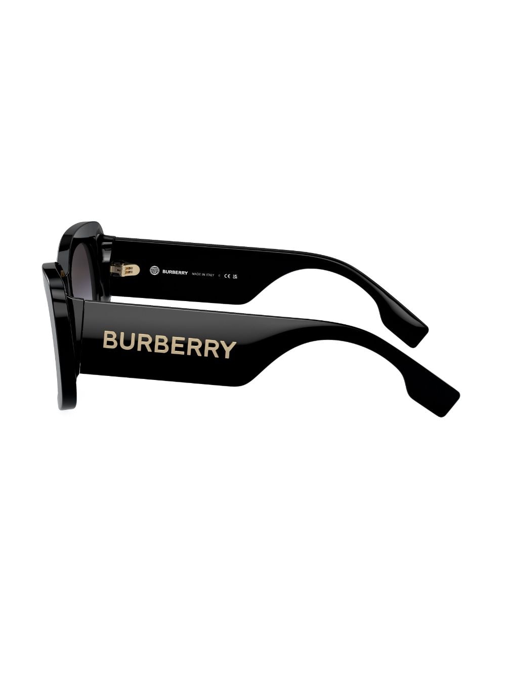 Shop Burberry Eyewear Logo-print Square-frame Sunglasses In Black