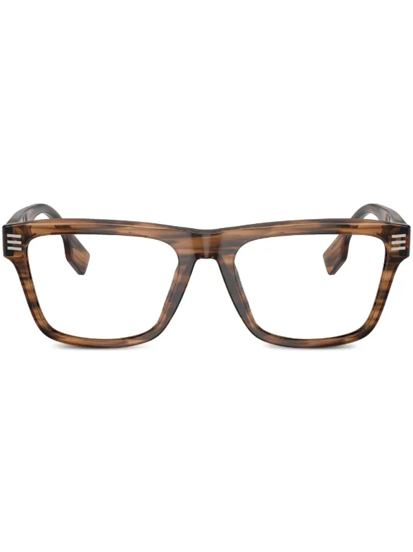 Burberry Eyewear スクエア眼鏡フレーム | ブラウン | FARFETCH JP