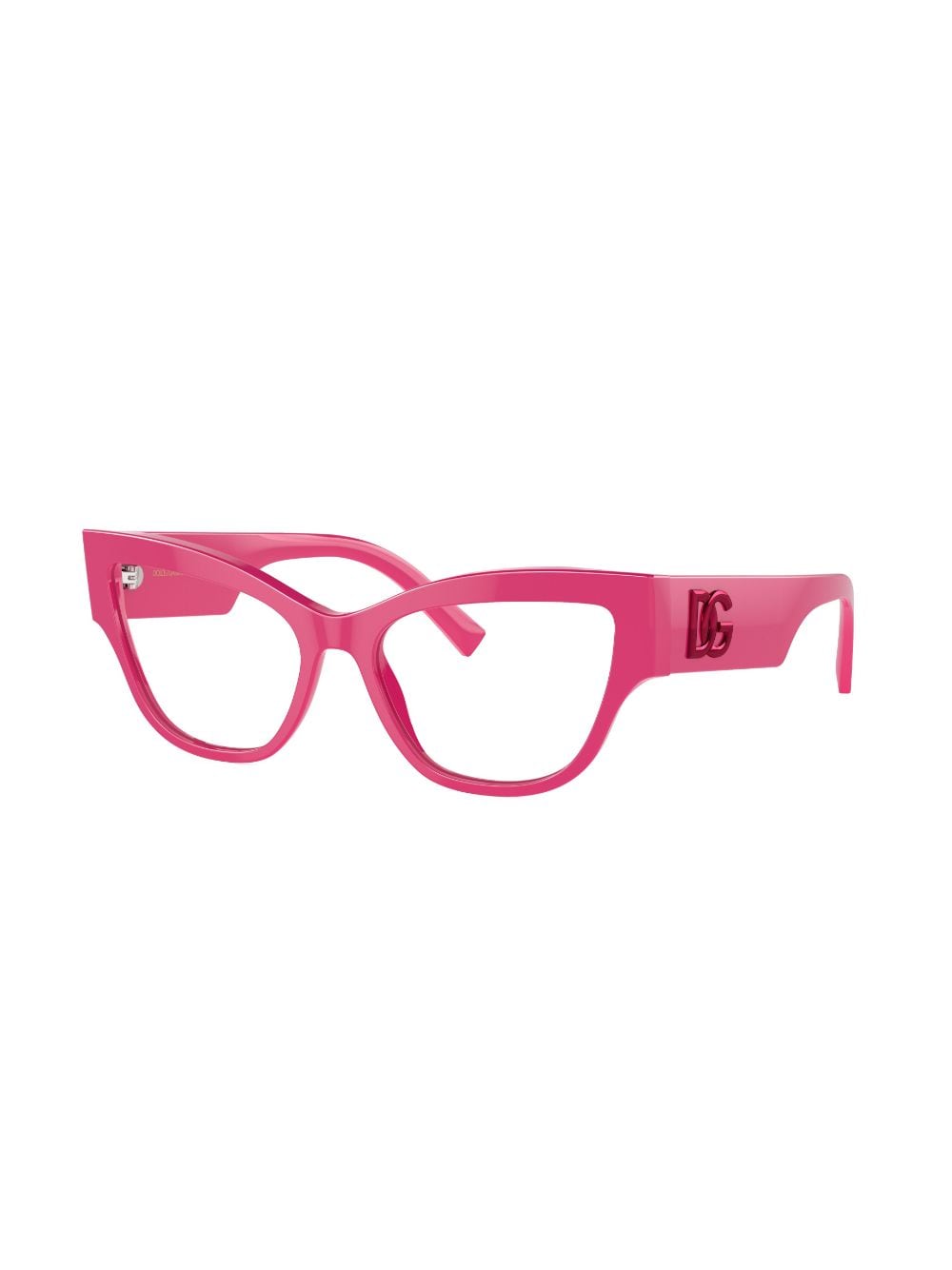 Shop Dolce & Gabbana Cat Eye-frame Tonal Glasses In Pink