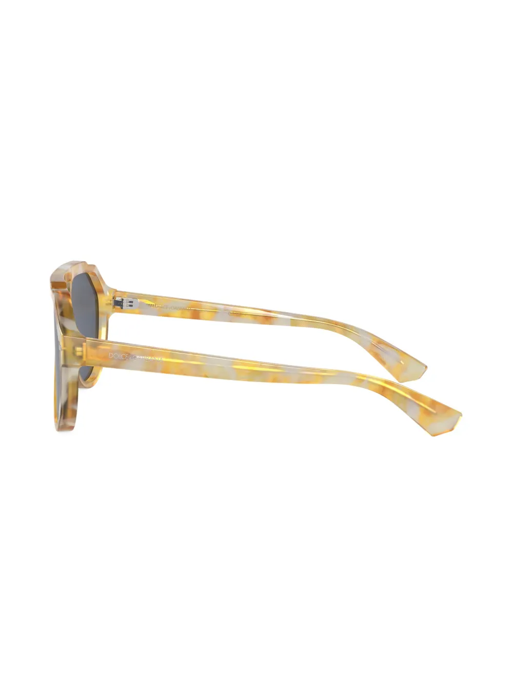Dolce & Gabbana Sonnenbrille Mit Rundem Gestell In Yellow