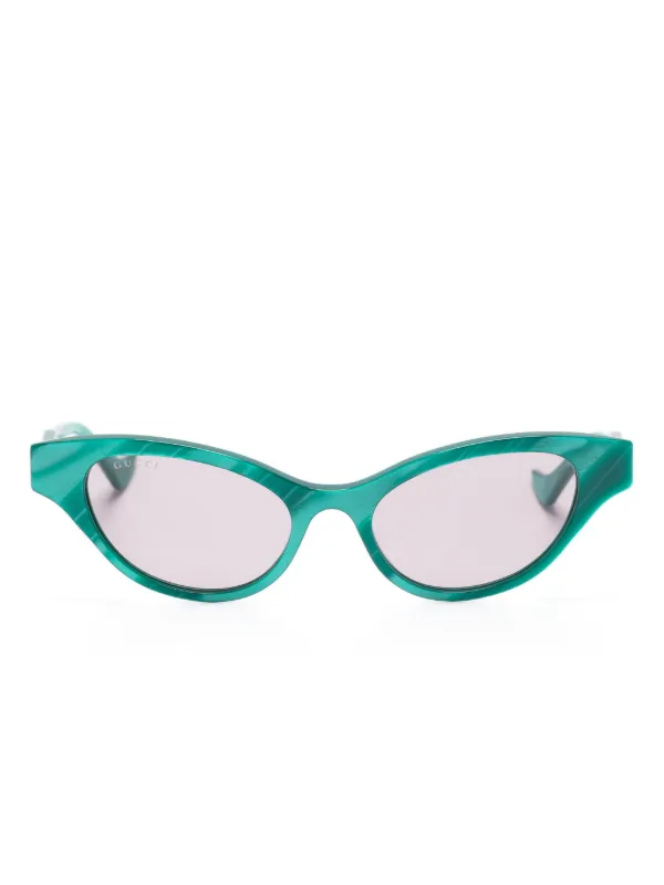 GUCCI サングラス アイウェア インターロッキング　緑 グリーン Gucci Eyewear インターロッキングG サングラス | グリーン | FARFETCH JP