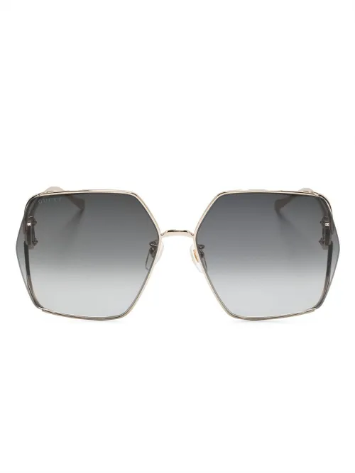 Lunettes de soleil oversize à monture carrée - Gucci Eyewear - Modalova
