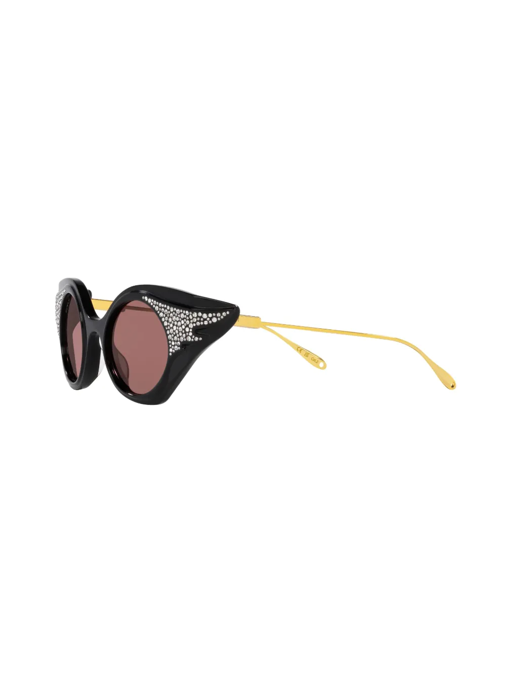 Gucci Womens Gc002002 Gg1327s Round-frame Polyamide Sunglasses Black In Schwarz