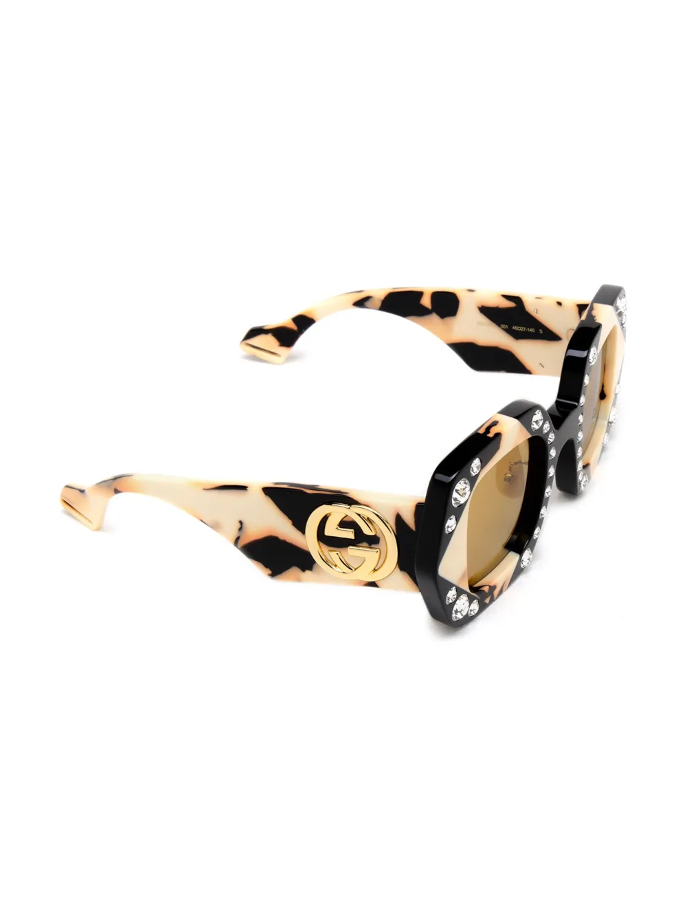 Gucci Eyewear نظارة شمس بإطار مربع وزينة كريستال | Image 2