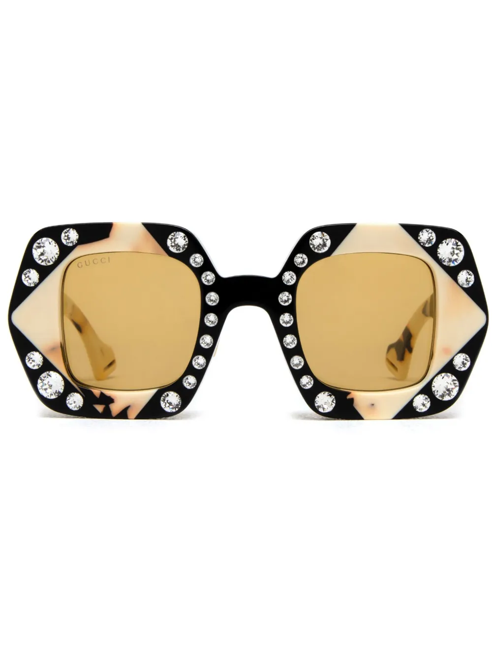 Oversized tortoiseshell store Gucci sunglasses with Crystal accents