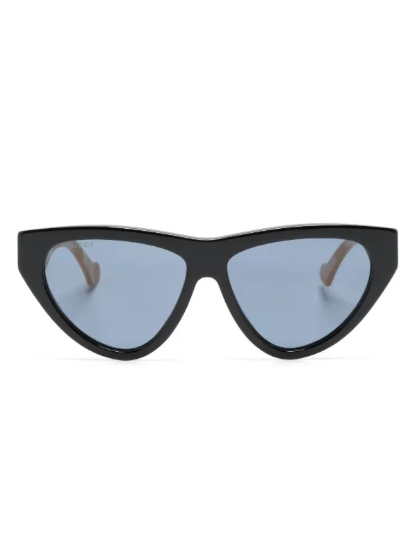Gucci Eyewear キャットアイ サングラス | ブラック | FARFETCH JP