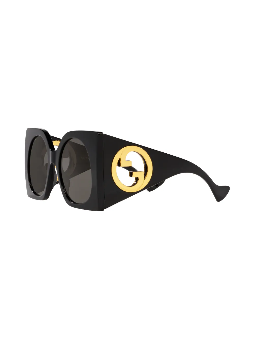 Gucci Womens Gg1257s Rectangle-frame Tortoiseshell Acetate Sunglasses In Schwarz