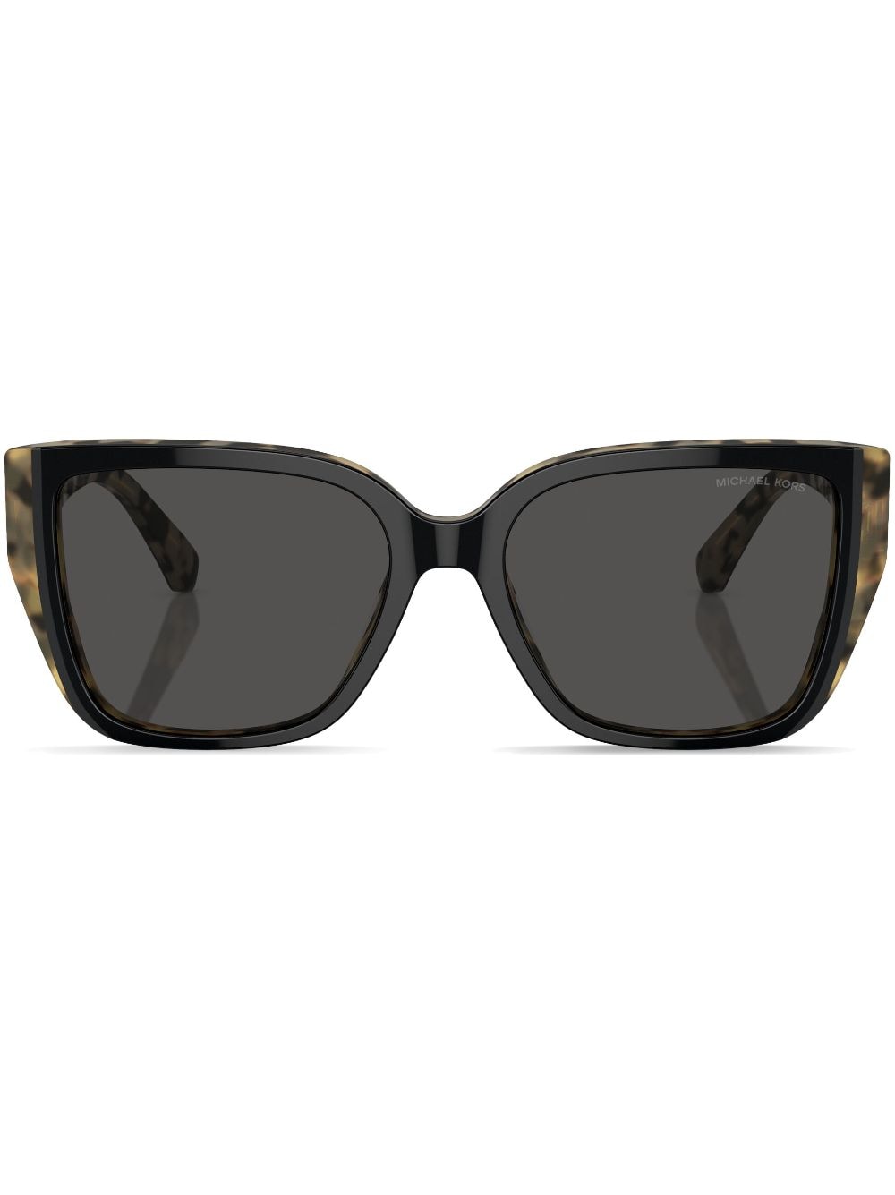 Shop Michael Kors Acadia Square-frame Sunglasses In Black