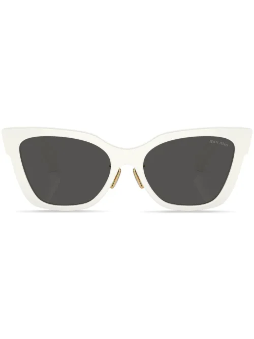 Lunettes de soleil à logo - Miu Miu Eyewear - Modalova
