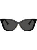 Miu Miu Eyewear logo-lettering butterfly sunglasses - Black