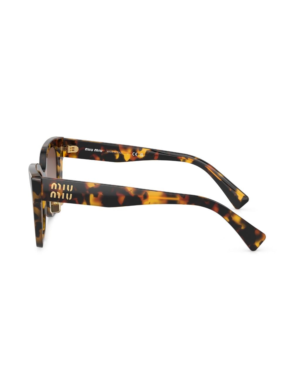 Shop Miu Miu Cat-eye Frame Sunglasses In Brown