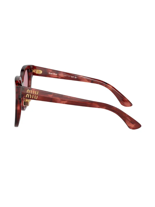 Miu Miu Dフレーム サングラス　新品 Miu Miu Eyewear Dフレーム サングラス | レッド | FARFETCH JP