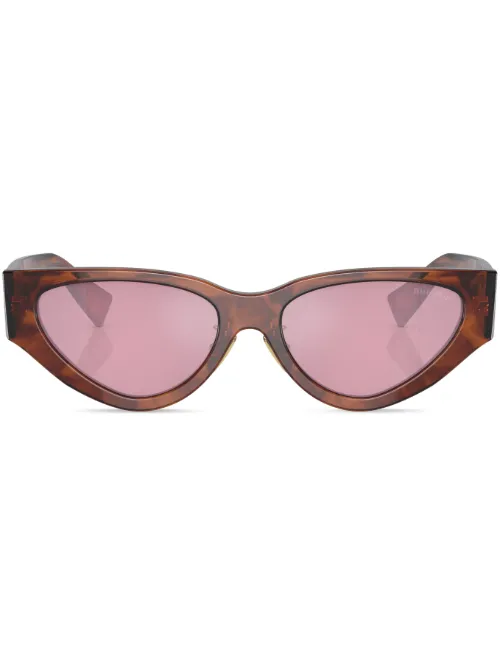 Lunettes de soleil à monture papillon - Miu Miu Eyewear - Modalova