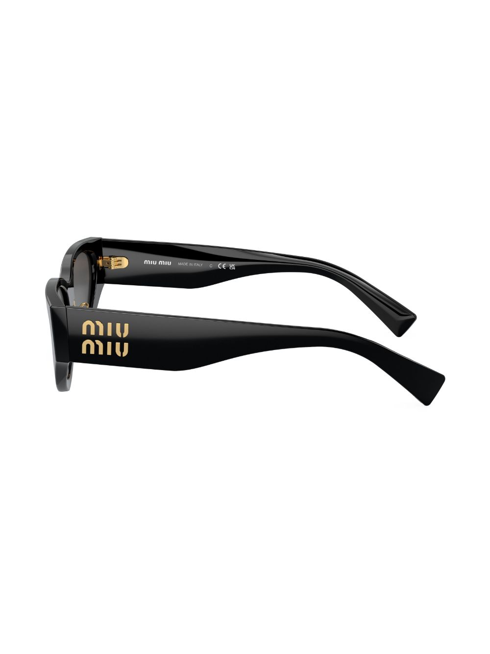 Miu Eyewear Zonnebril met logo Zwart