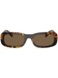 Miu Miu Eyewear tortoiseshell-effect rectangle-frame sunglasses - Green