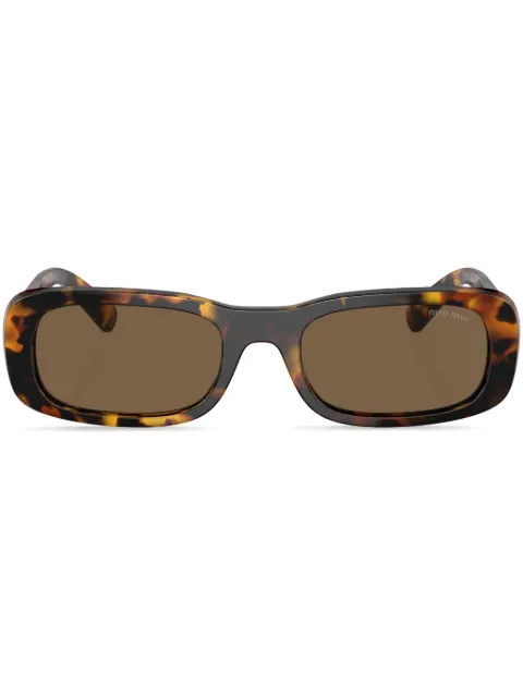 Miu Miu Eyewear tortoiseshell-effect rectangle-frame sunglasses