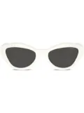 Prada Eyewear logo-lettering cat-eye sunglasses - White