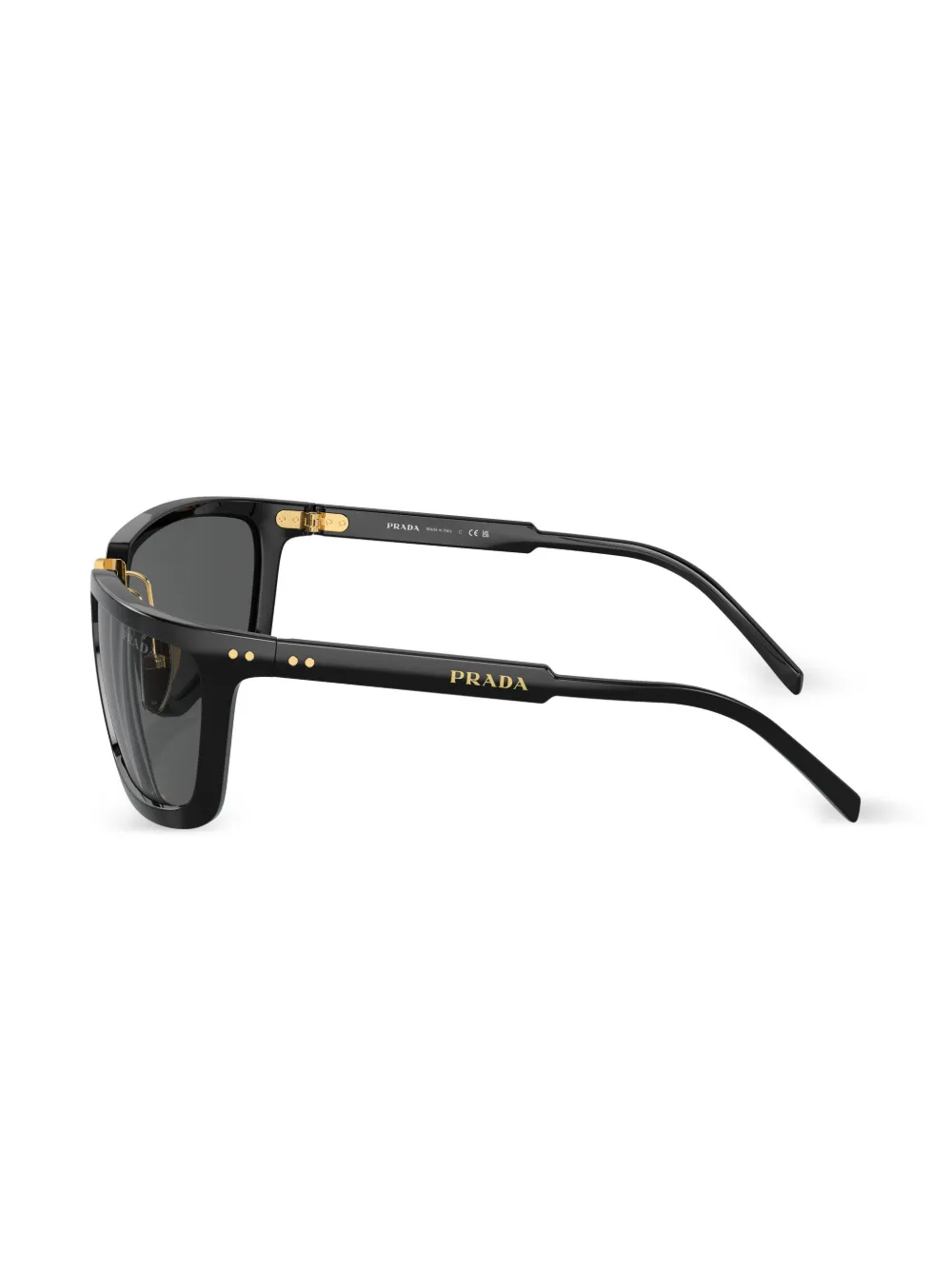 Prada Eyewear Zonnebril met logo Zwart