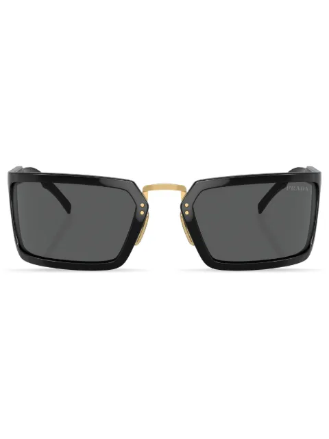Prada Eyewear logo-lettering wraparound sunglasses