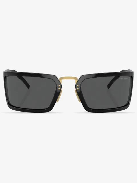 Prada Eyewear logo-lettering wraparound sunglasses