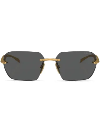 Prada Eyewear ランウェイ リムレス サングラス | ゴールドトーン