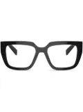 Prada Eyewear logo-lettering square glasses - Black