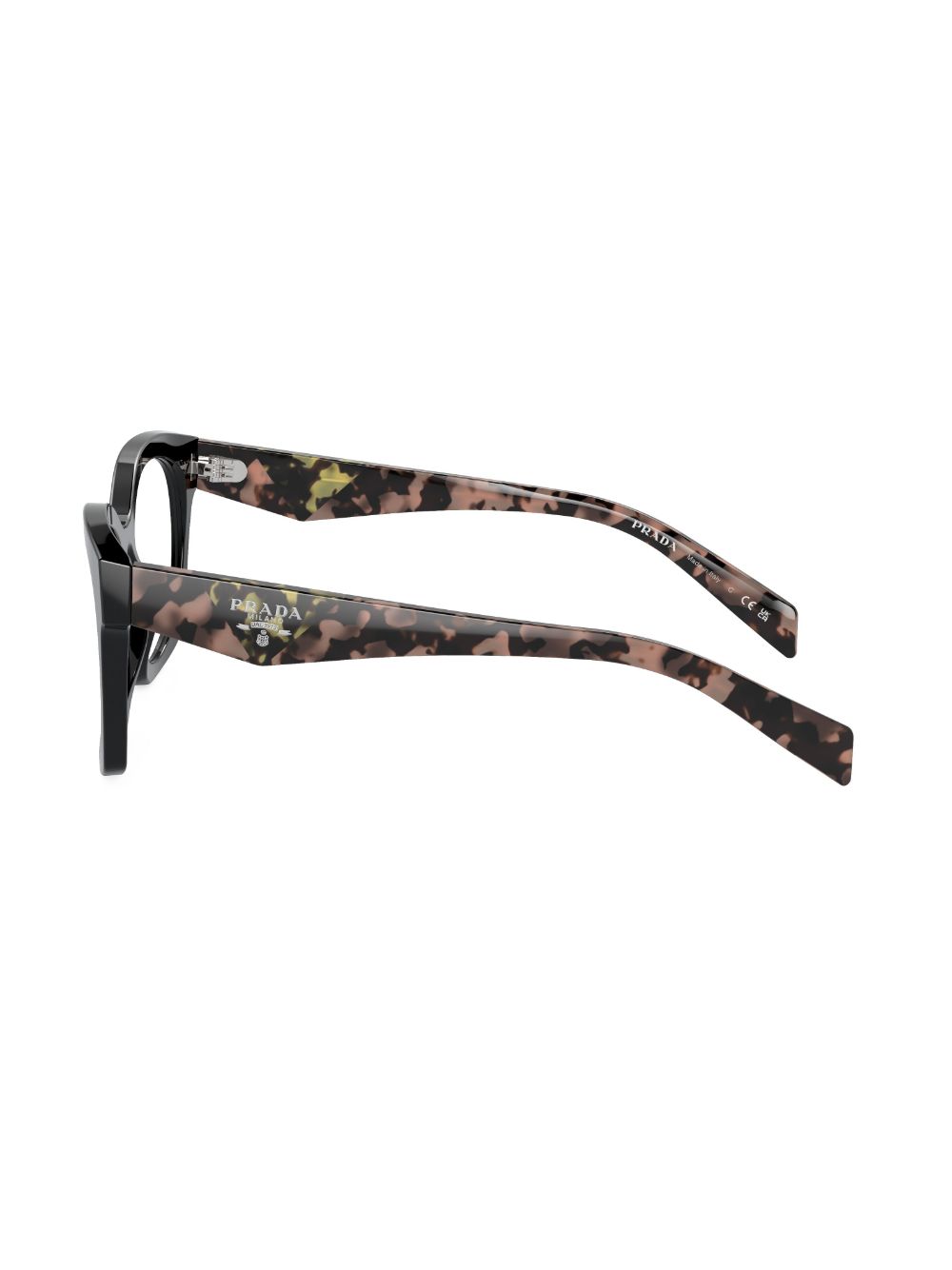 Shop Prada Logo-lettering D-frame Glasses In Black