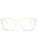 Prada Eyewear logo-lettering D-frame glasses - White