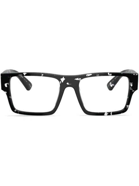 Prada Eyewear lentes con armazón cuadrada estilo carey
