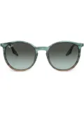 Ray-Ban logo-plaque round-frame sunglasses - Multicolour