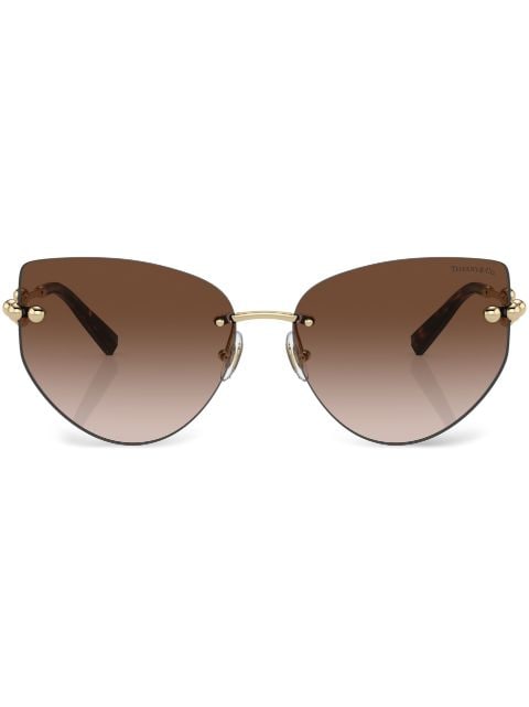 Tiffany & Co Eyewear logo-engraved cat-eye frame sunglasses