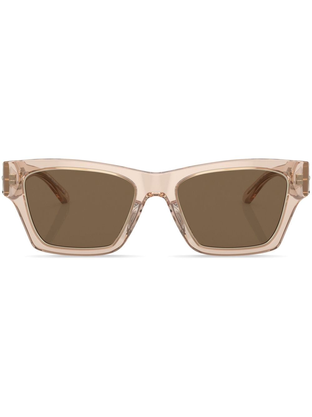 Trace transparent rectangle-frame sunglasses