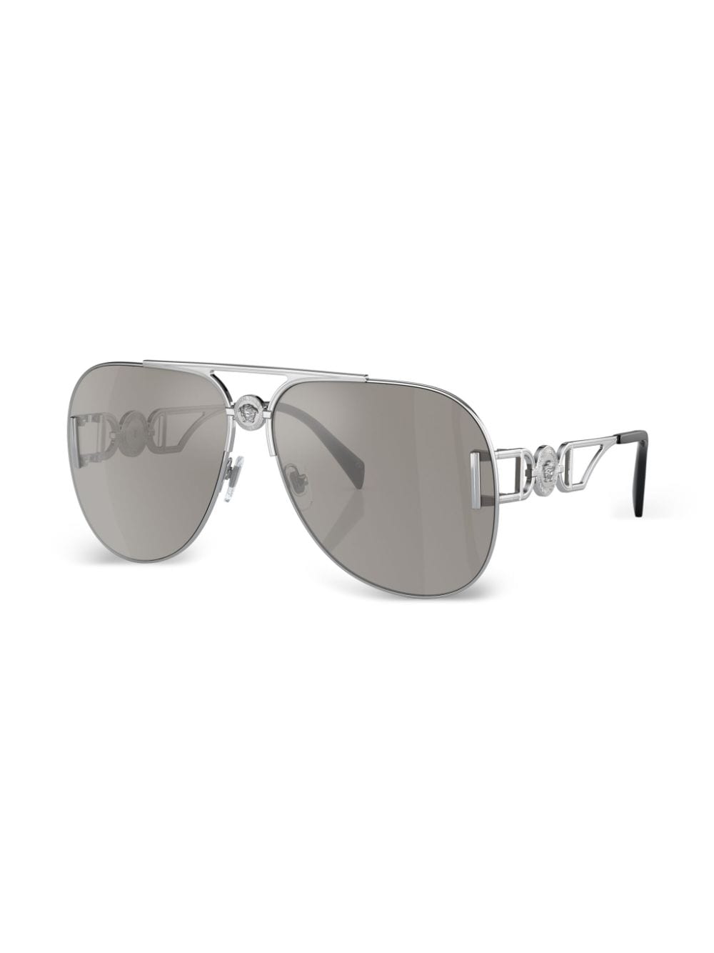 Shop Versace Medusa Aviator Sunglasses In Silber