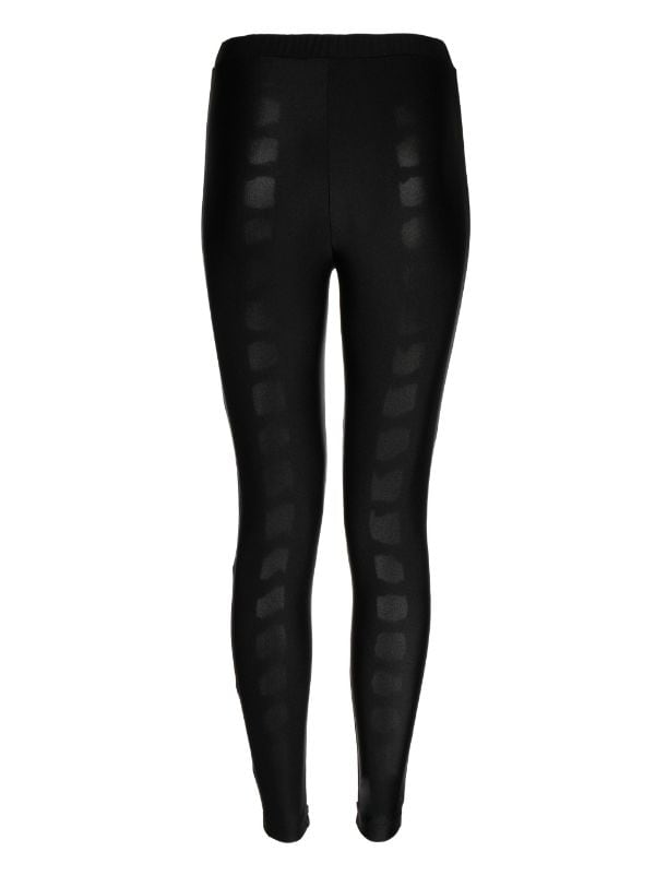 Pushbutton Black Bow Cut Leggings Pushbutton